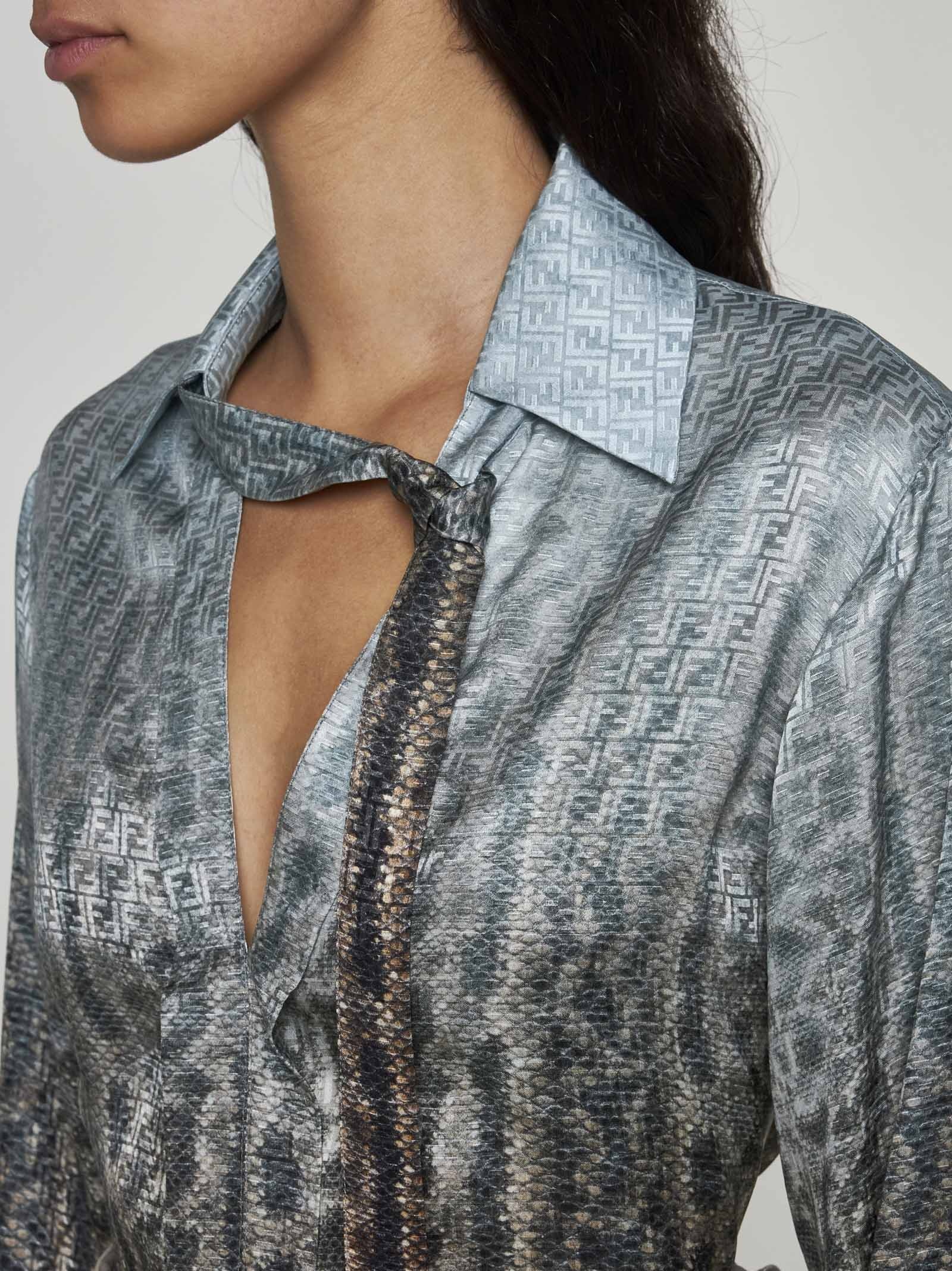 Print silk shirt - 5