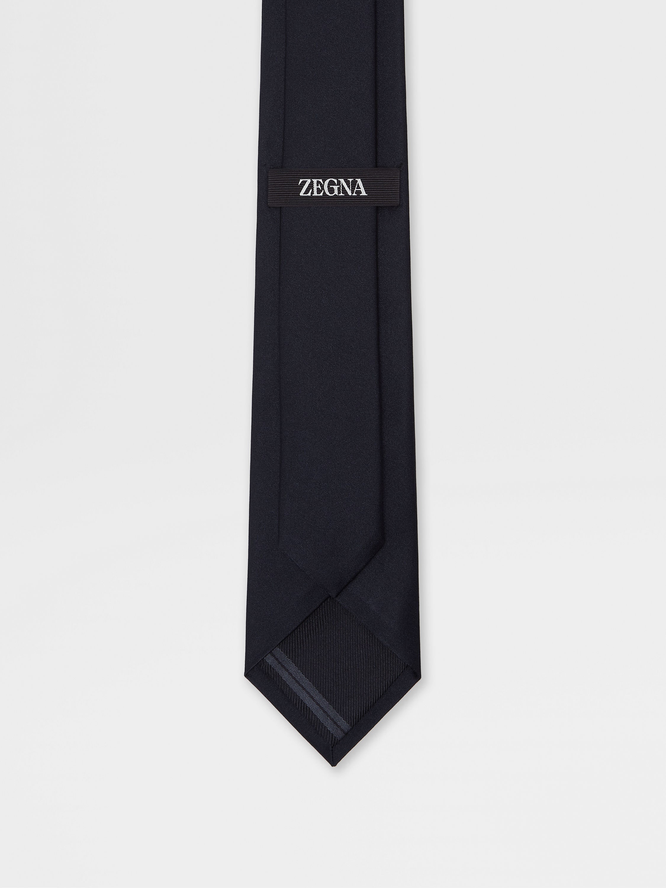 NAVY BLUE SILK TIE - 3