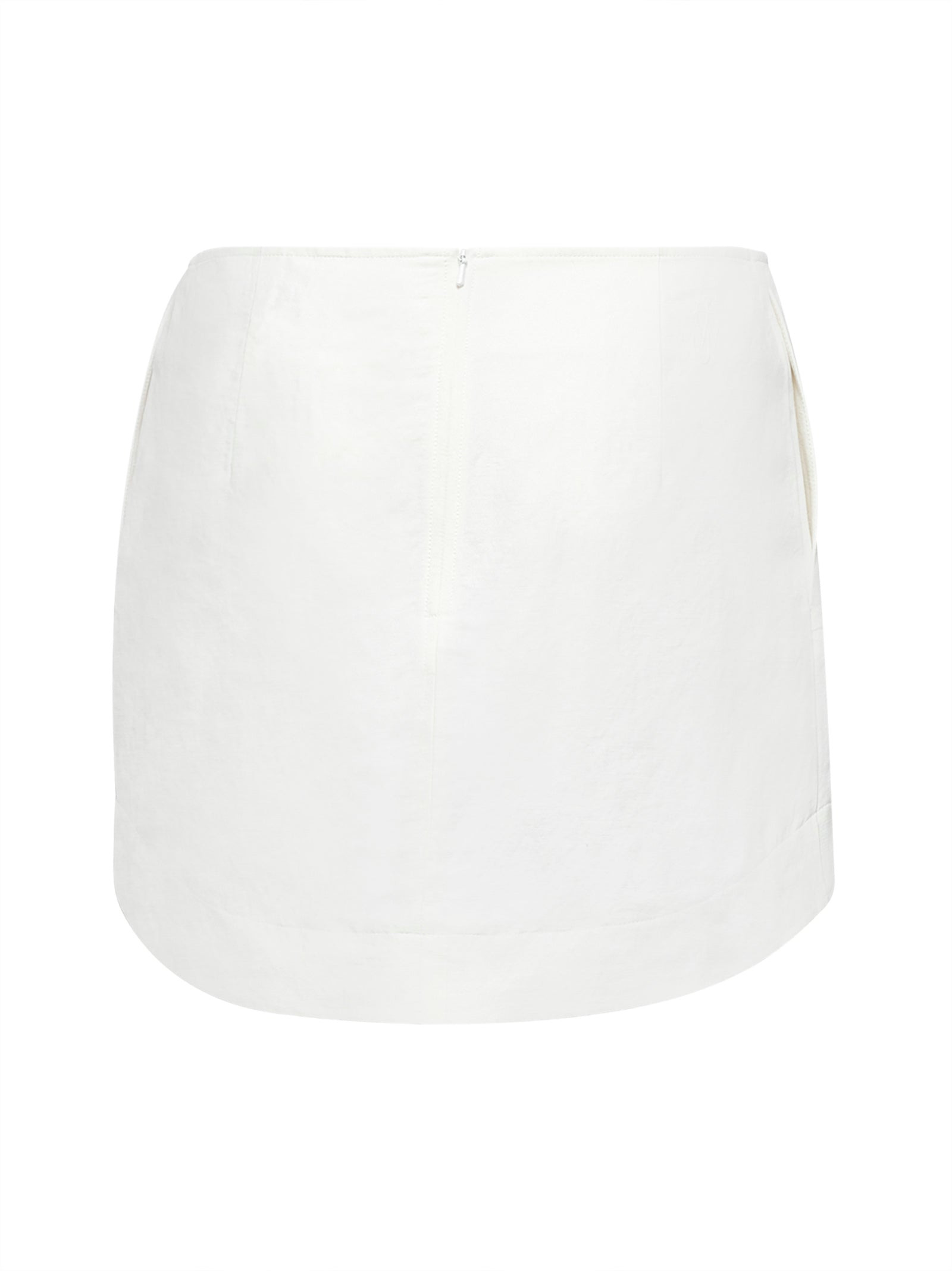 Ivory curved hem miniskirt - 2