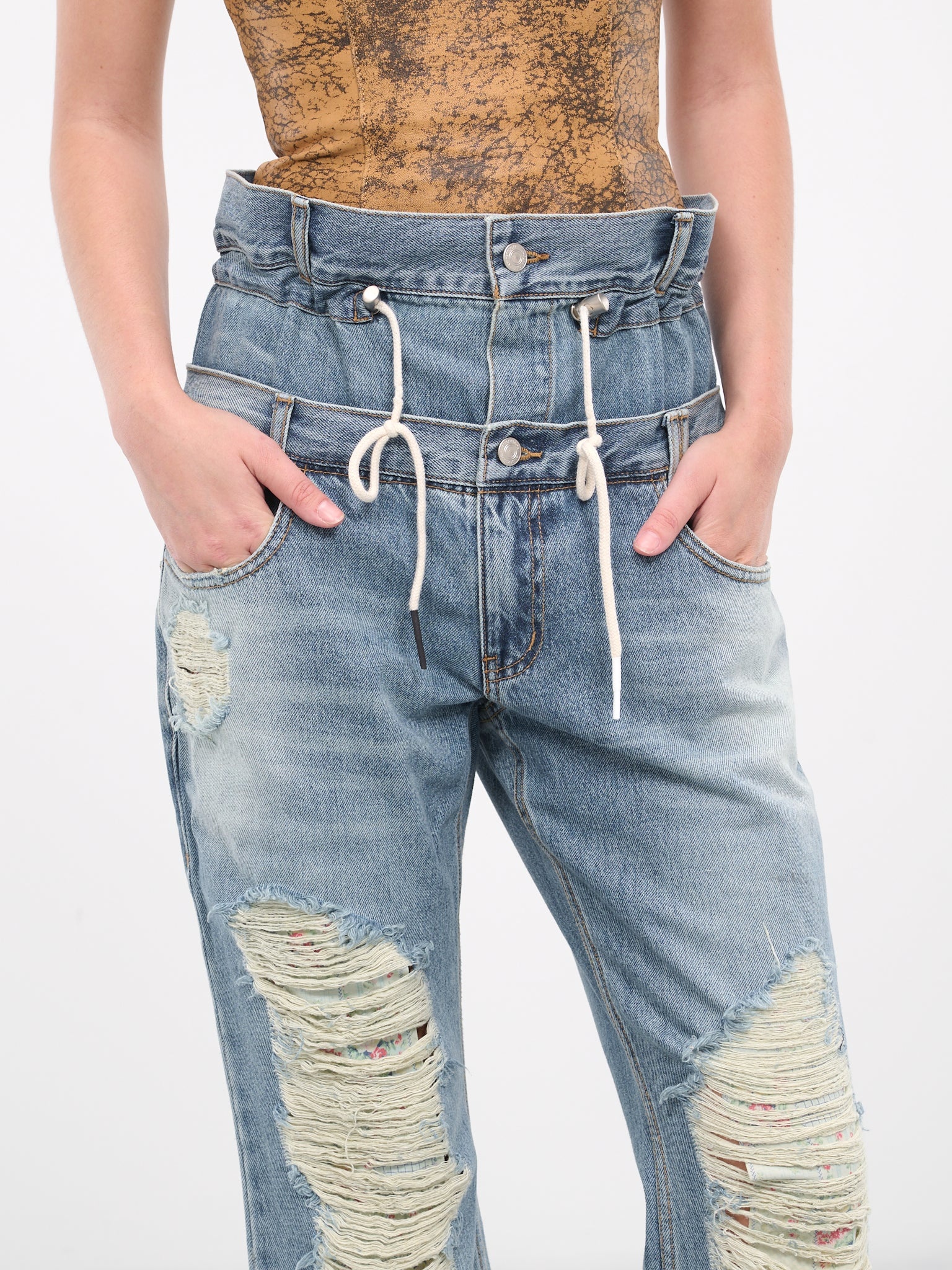 Beria String Double Waist Jeans - 5