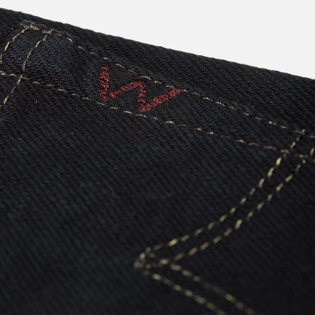 IH-634S-B 21oz Selvedge Denim Straight Cut Jeans - Indigo Overdyed Black - 11