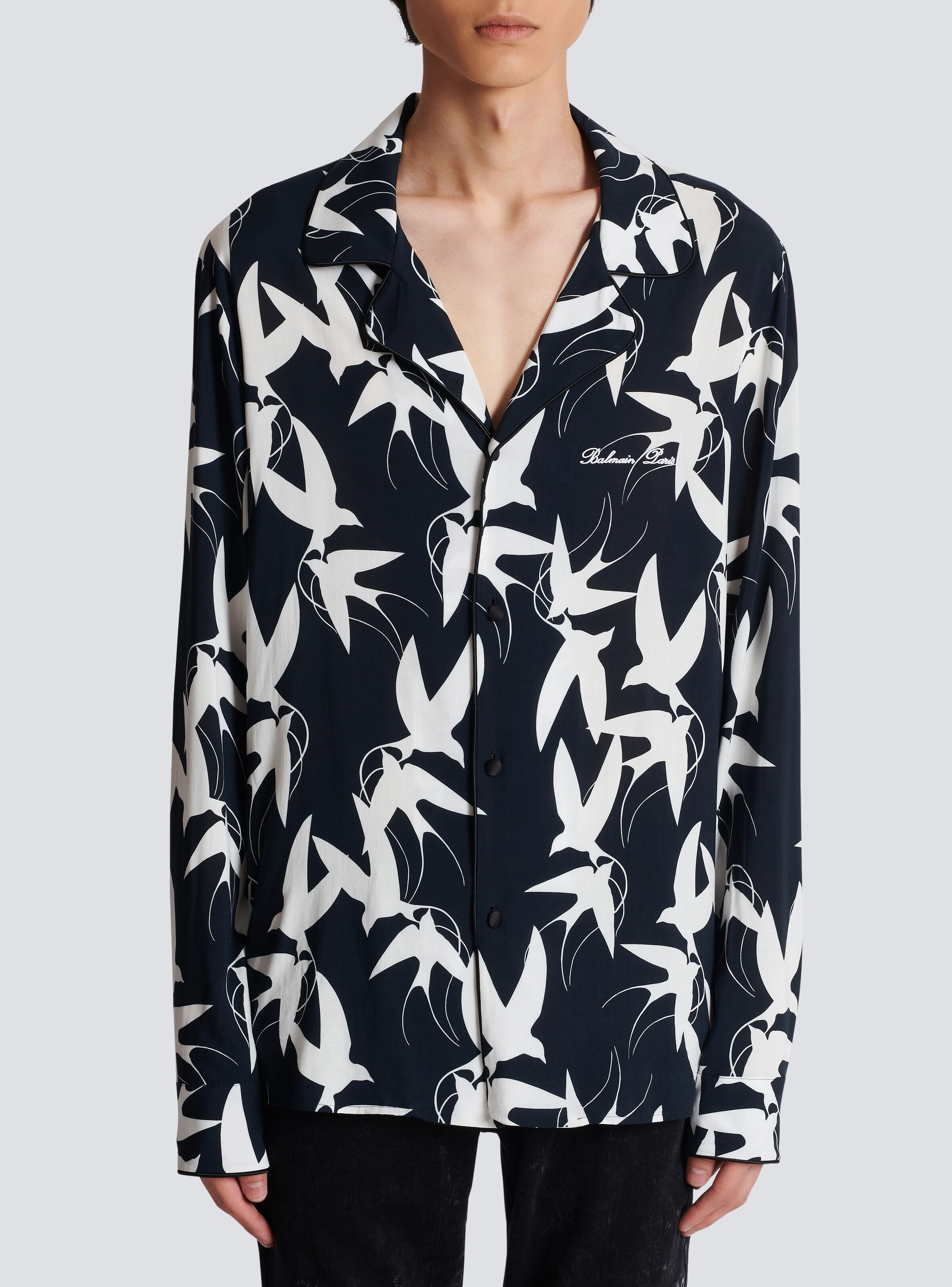 Loose shirt with Swallow print - 5
