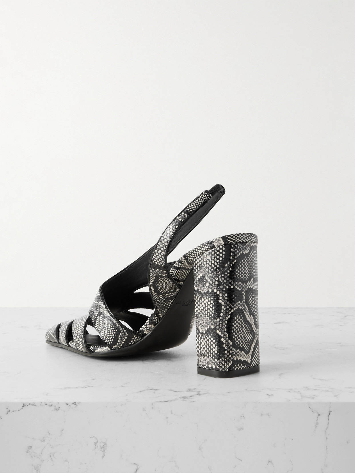 90 Snakeskin Slingback Sandals - 3