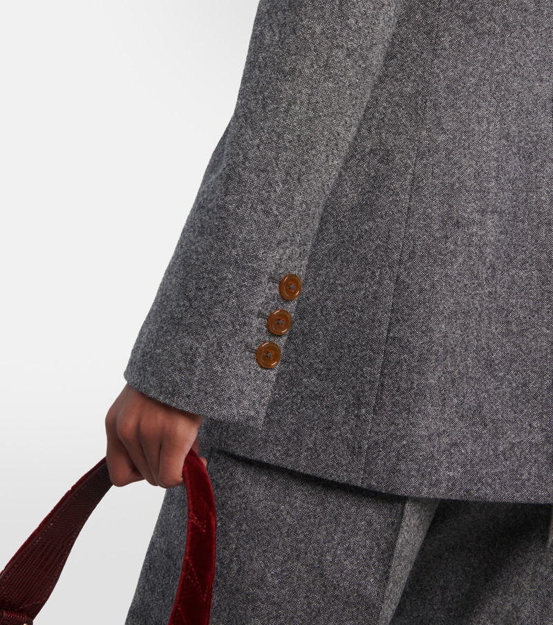 Wool-blend double breasted blazer 5