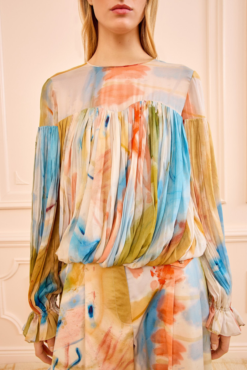ULLA JOHNSON Pearl LS Silk Blouse outlook