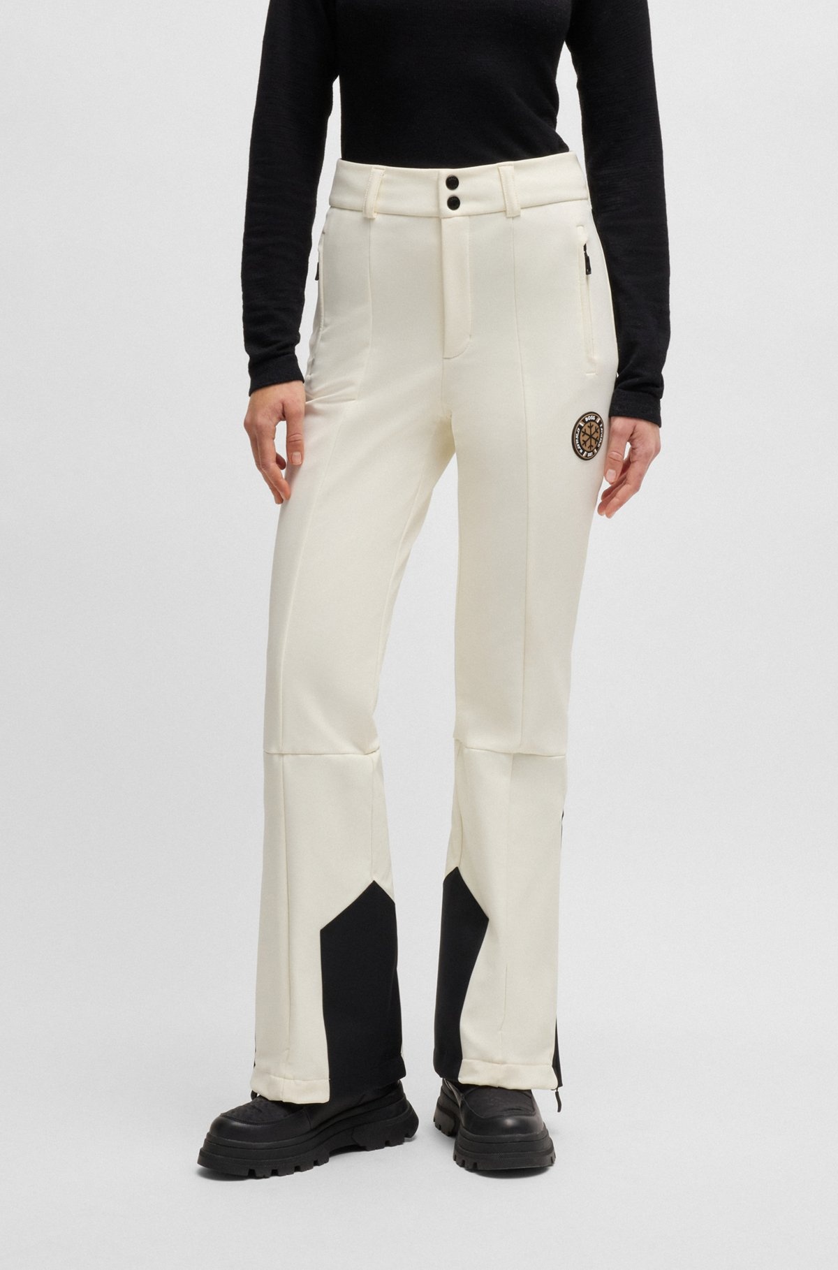 BOSS SKI FLEECE-BONDED TROUSERS WITH SNOW GUARD - 2