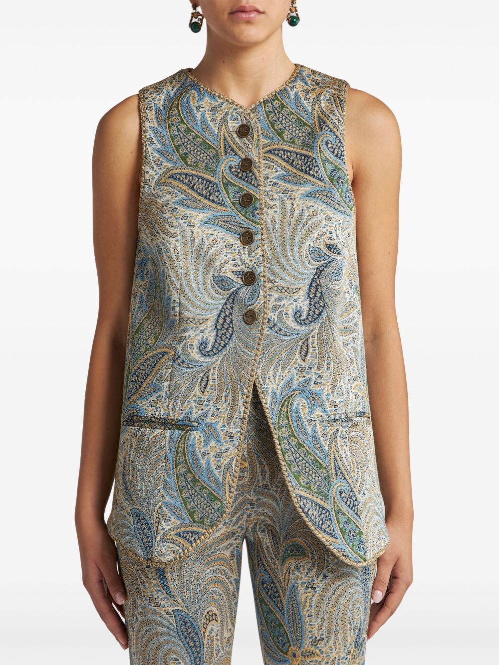 jacquarded waistcoat - 3