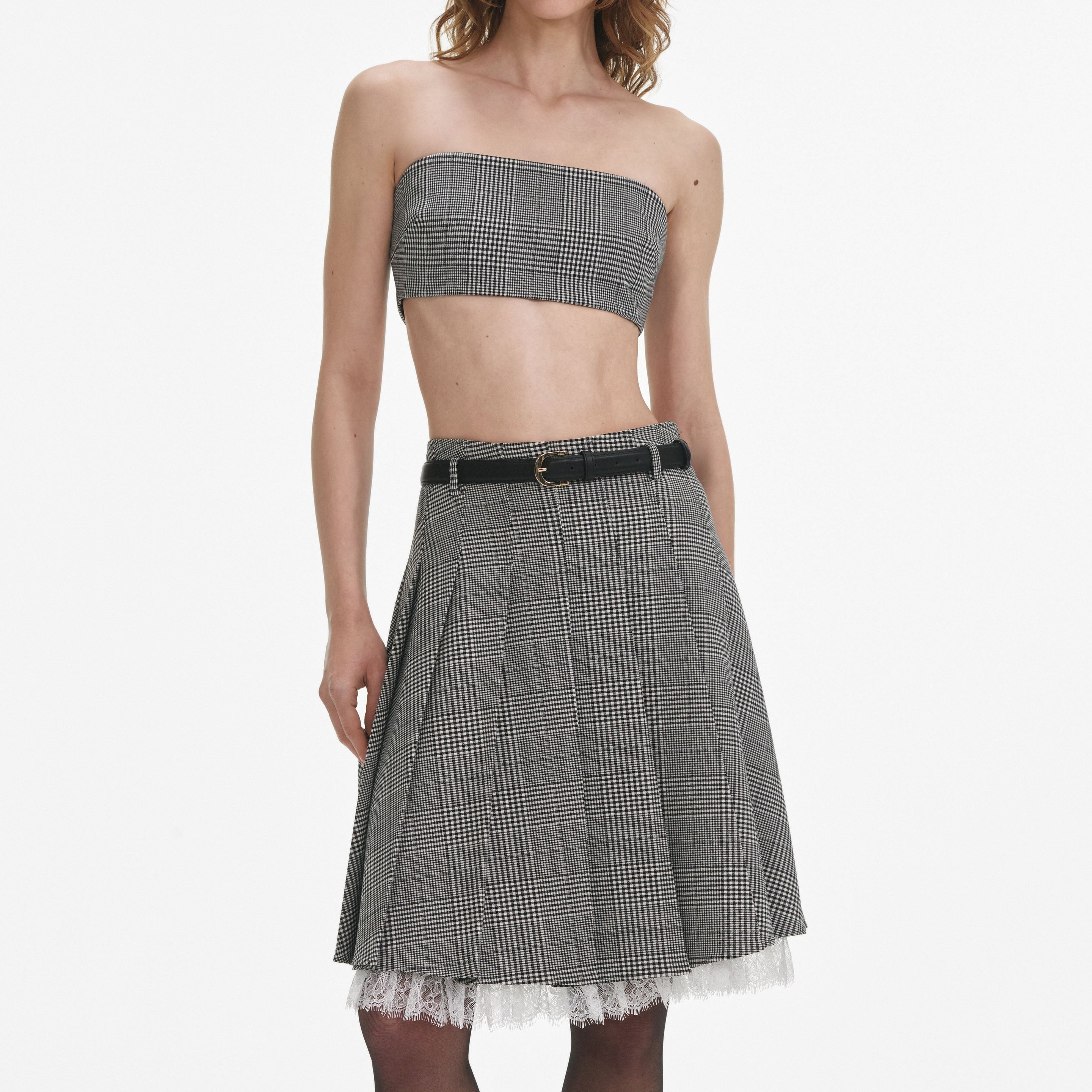 Prince Of Wales Check Bandeau Top - 4