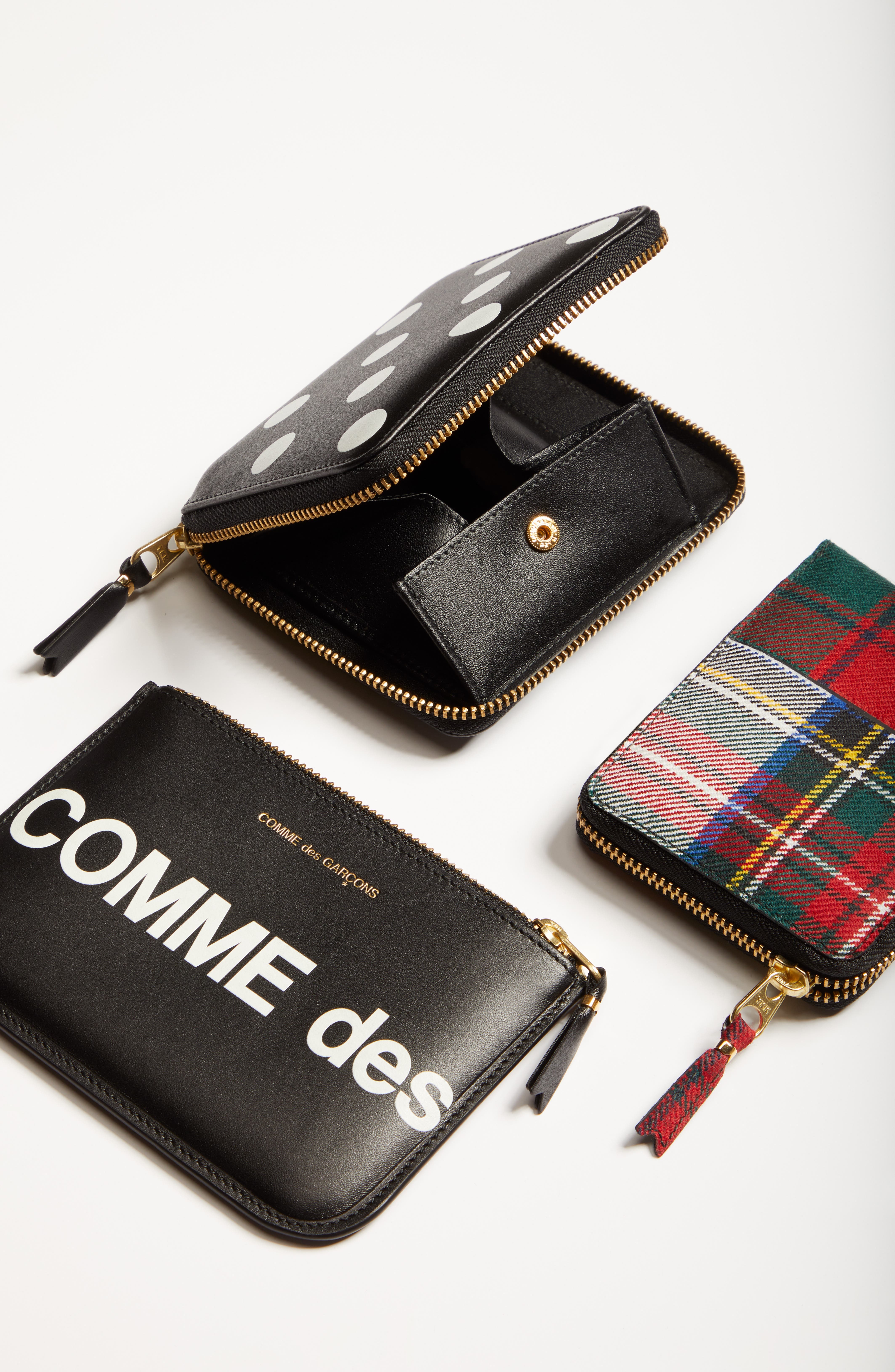 Comme des Garçons Wallets Dot Print Leather Wallet in Black at Nordstrom - 5
