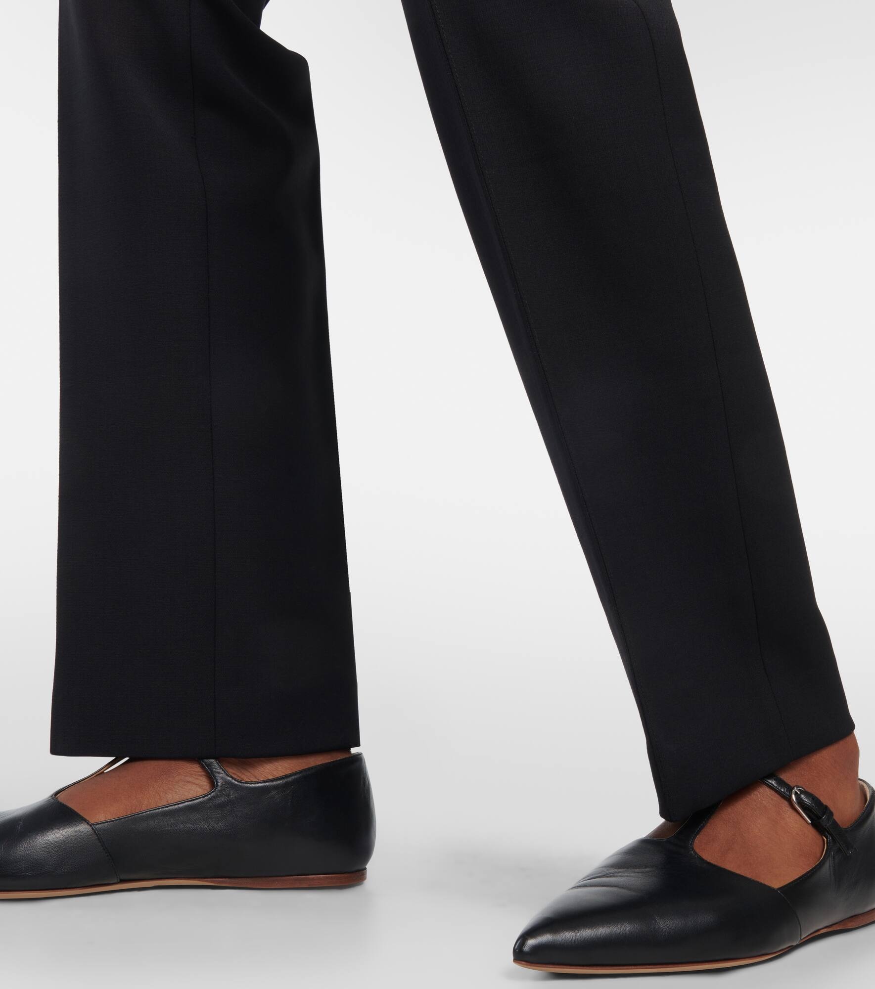 Francisco high-rise straight wool pants - 6