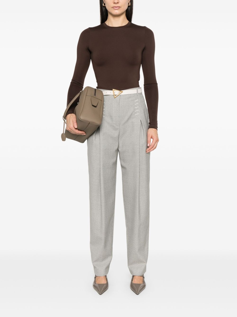 micro check trousers - 2