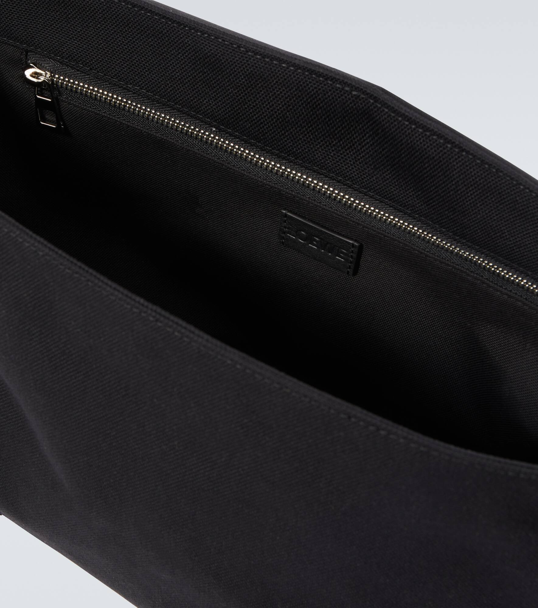 Flex Medium canvas and suede messenger bag - 4