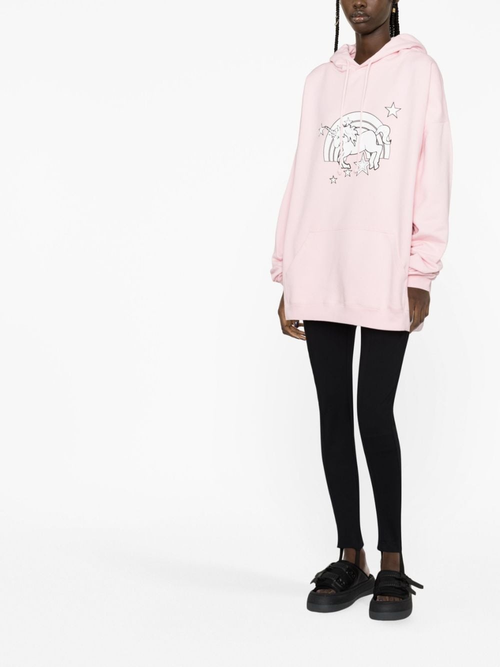graphic-print cotton hoodie - 2