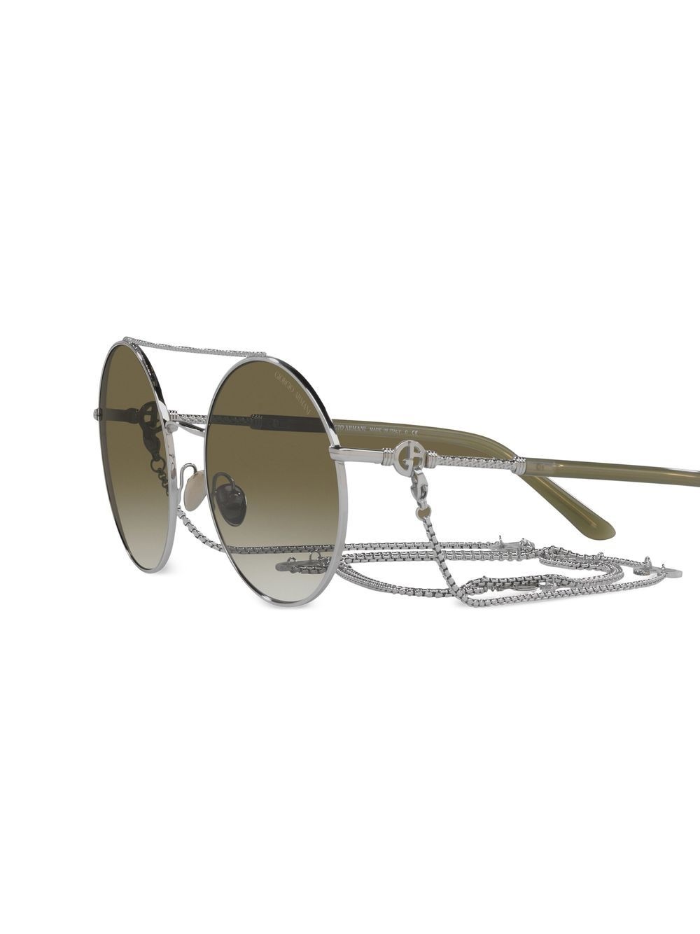 chain-detail round-frame sunglasses - 3