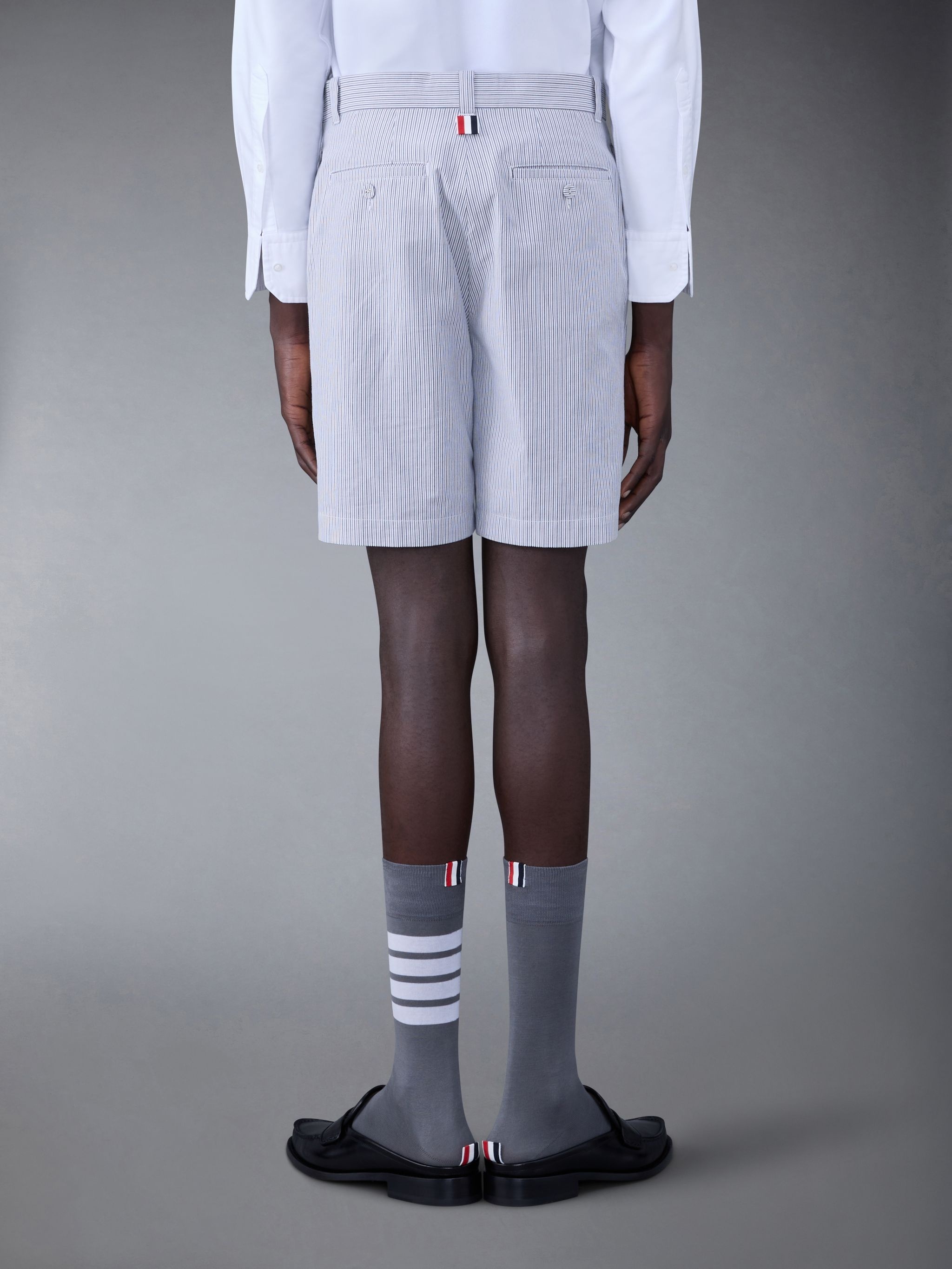 stripe-pattern tailored shorts - 2