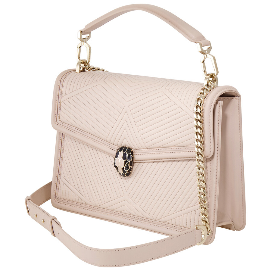 Bvlgari Serpenti Diamond Blast Shoulder Bag- Pink - 2