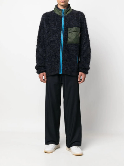 Marni knitted zip-up cardigan outlook