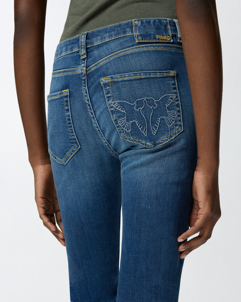 FLARED STRETCH DENIM JEANS 6