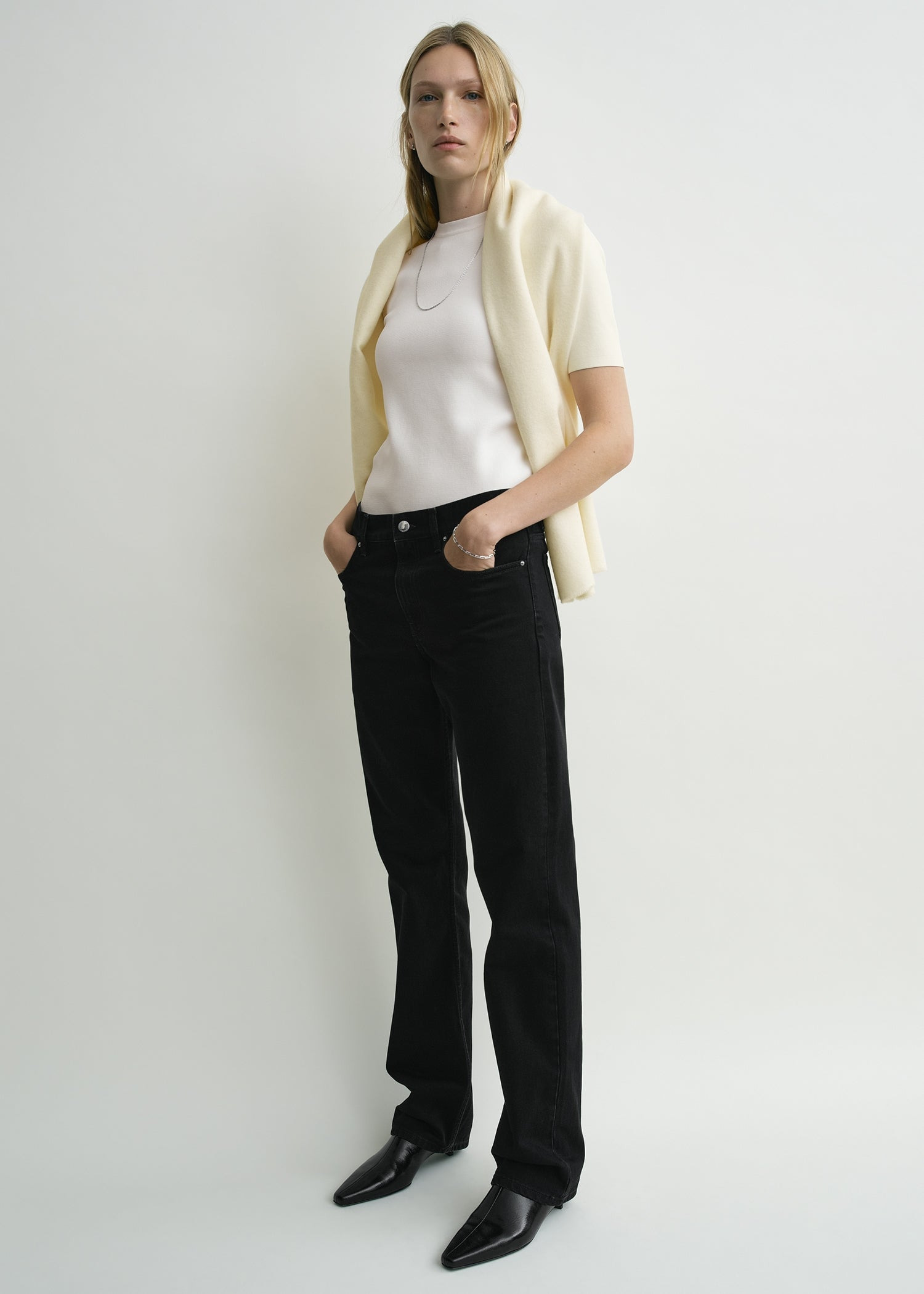 Low straight denim black - 3