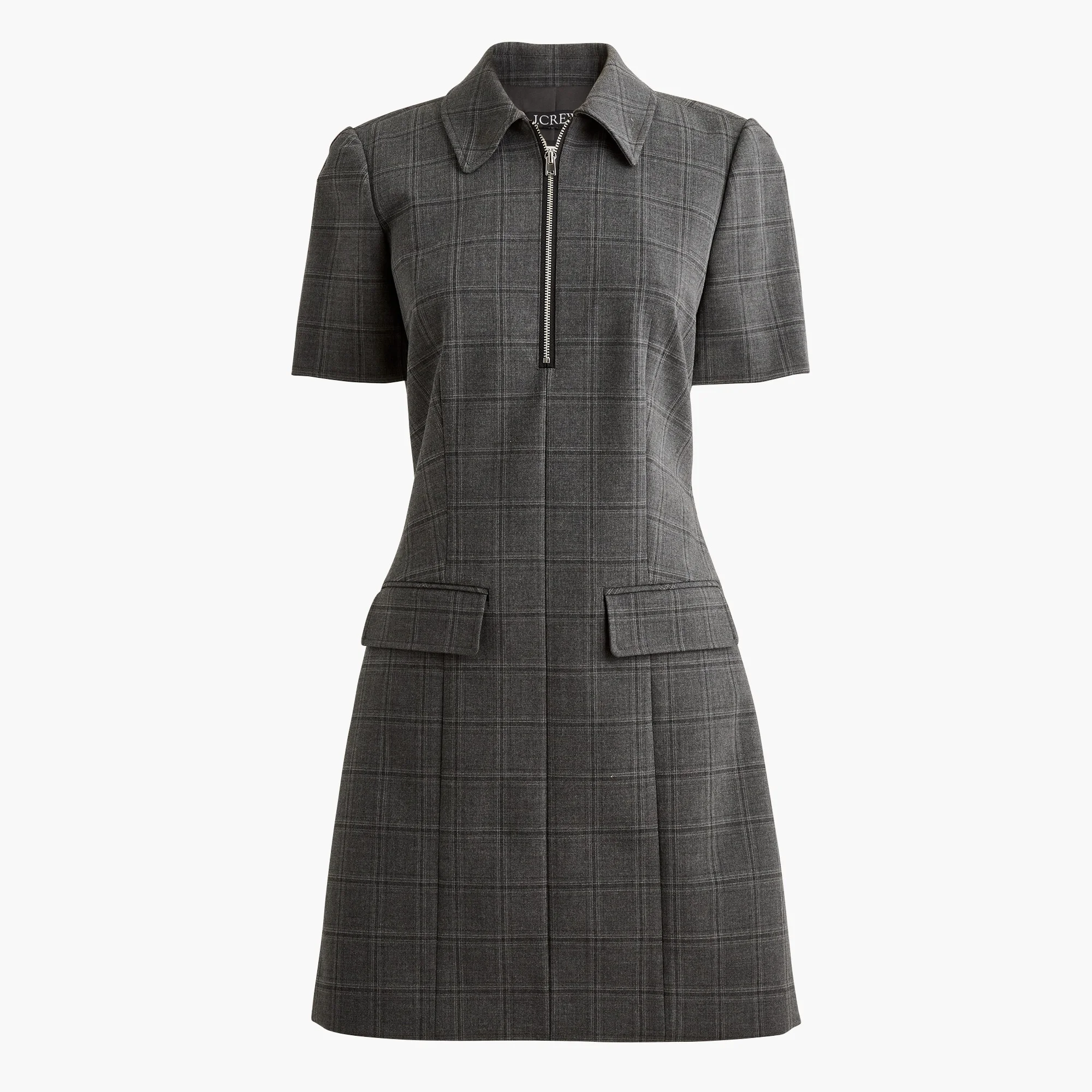 Parc dress in plaid four-season stretch - 1