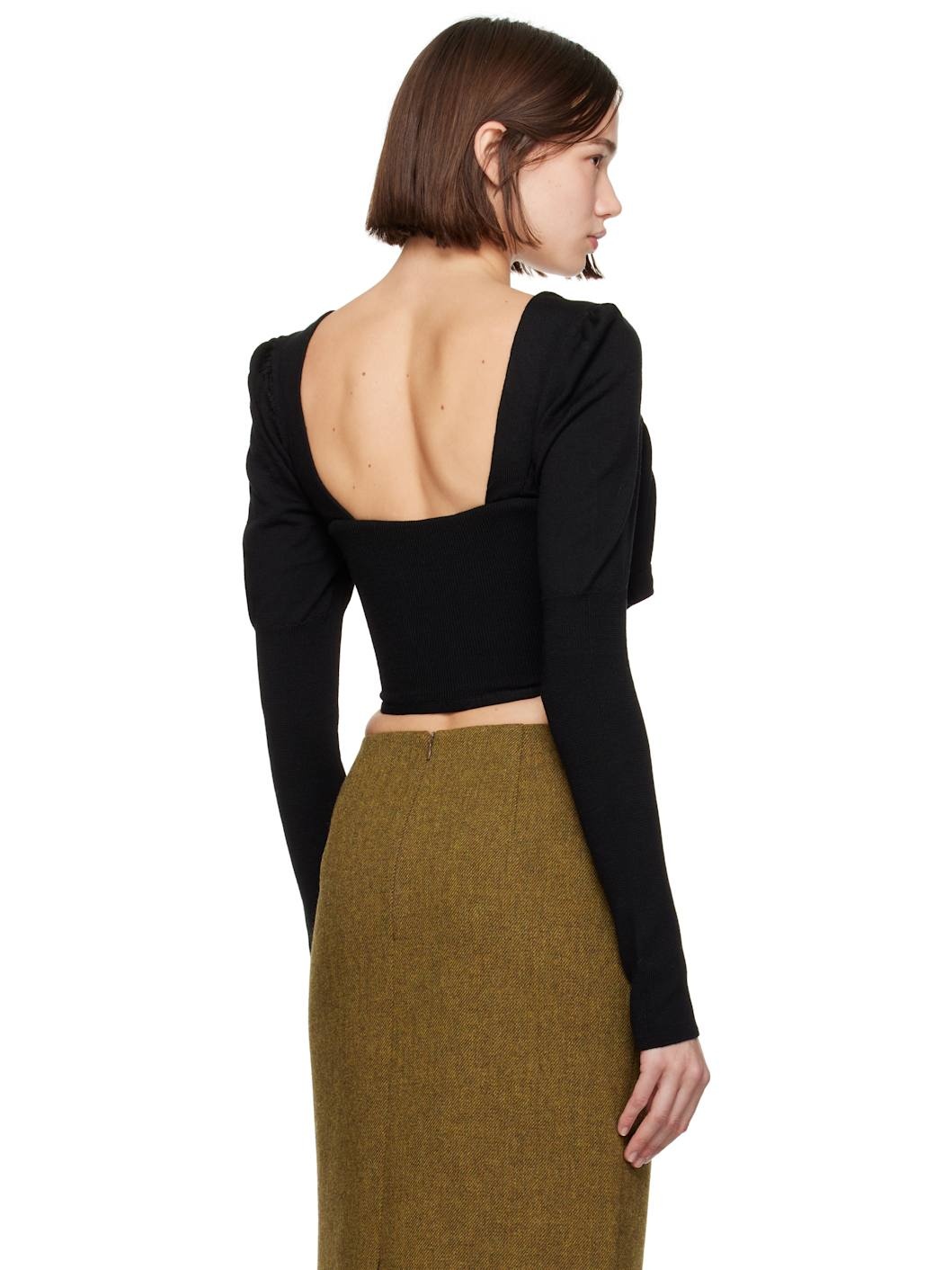 Black Bea Corset Cardi Blouse - 3