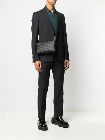 Bottega Veneta intrecciato weave messenger bag outlook