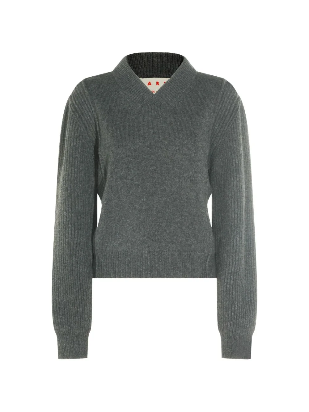 ribbed-knit V-neck sweater - 1
