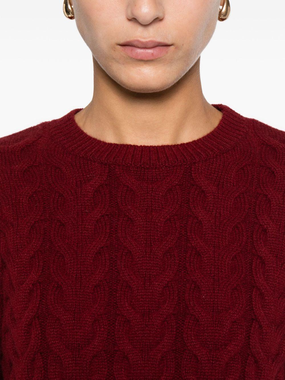 cable-knit cashmere sweater - 5