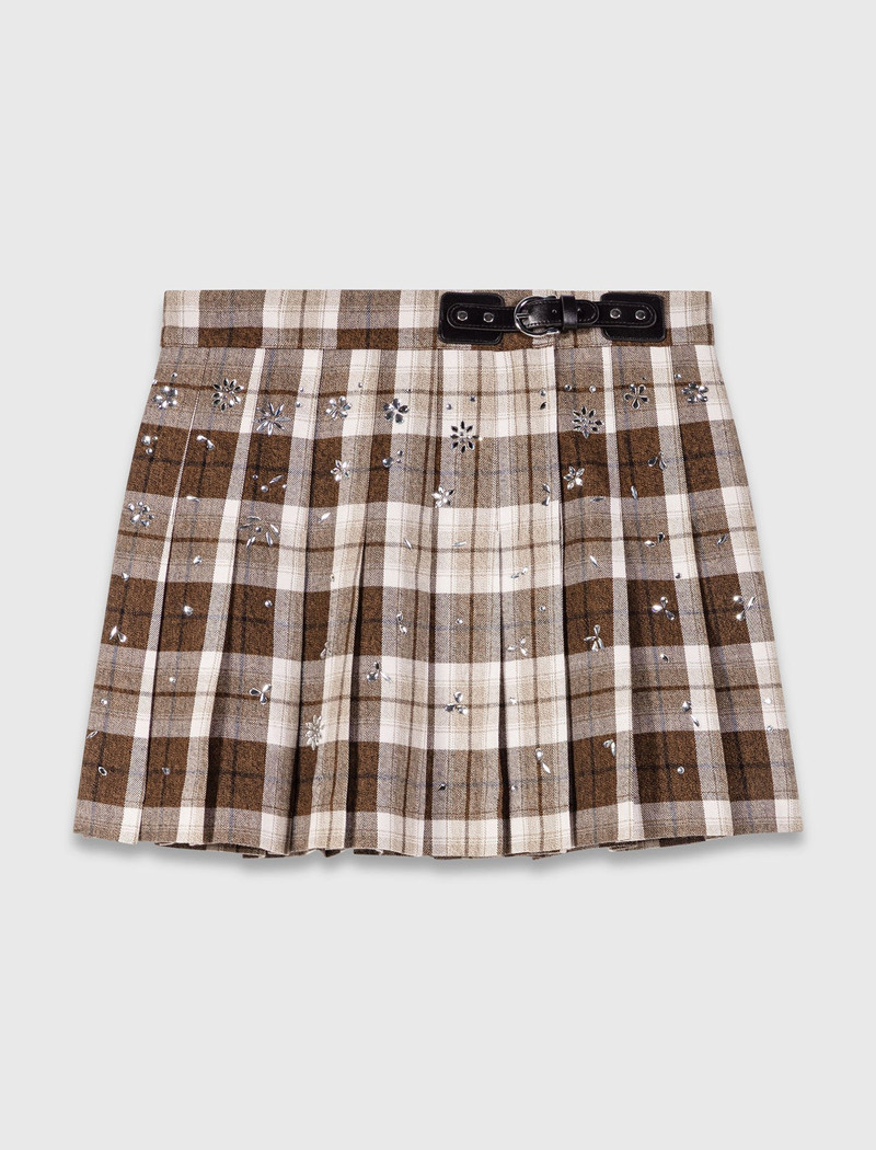 Rhinestone checked kilt 1