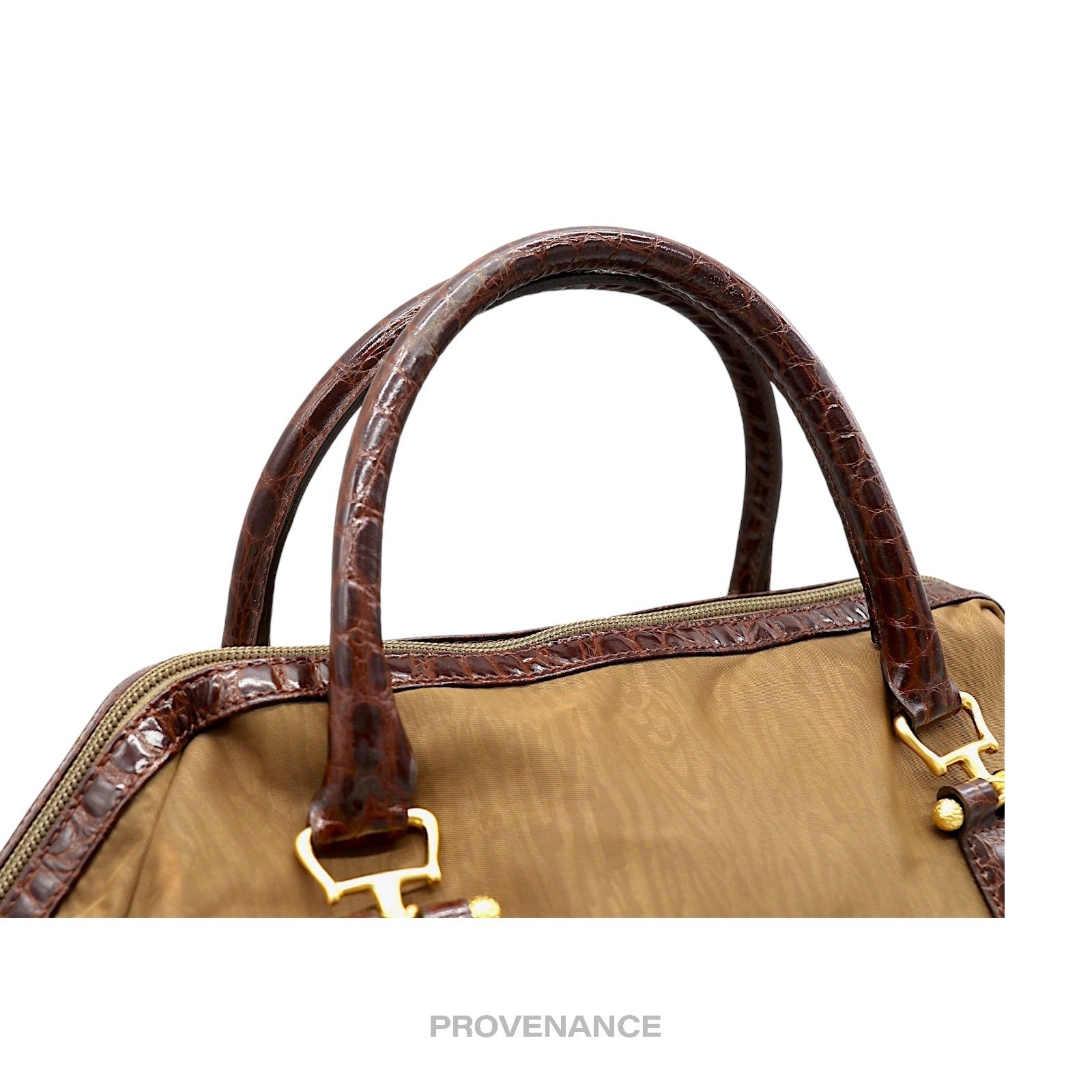 Balenciaga BB Logo Tote Bag - Tan Brown Croc - 6