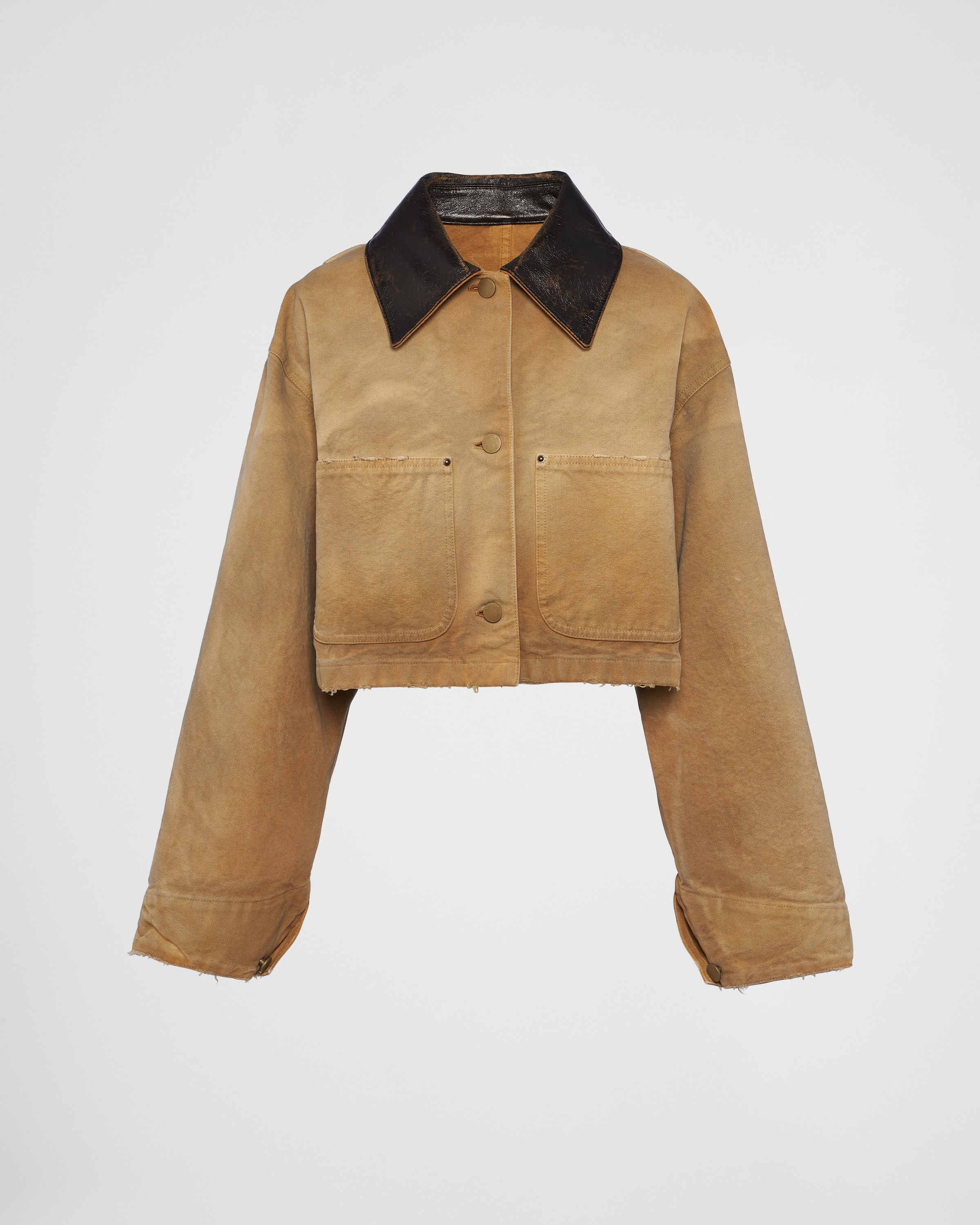 PRADA＊Cropped canvas jacket クロップドジャケット＊送料込 Prada Cropped canvas jacket | REVERSIBLE
