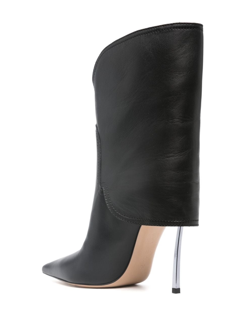 100mm leather boots - 3