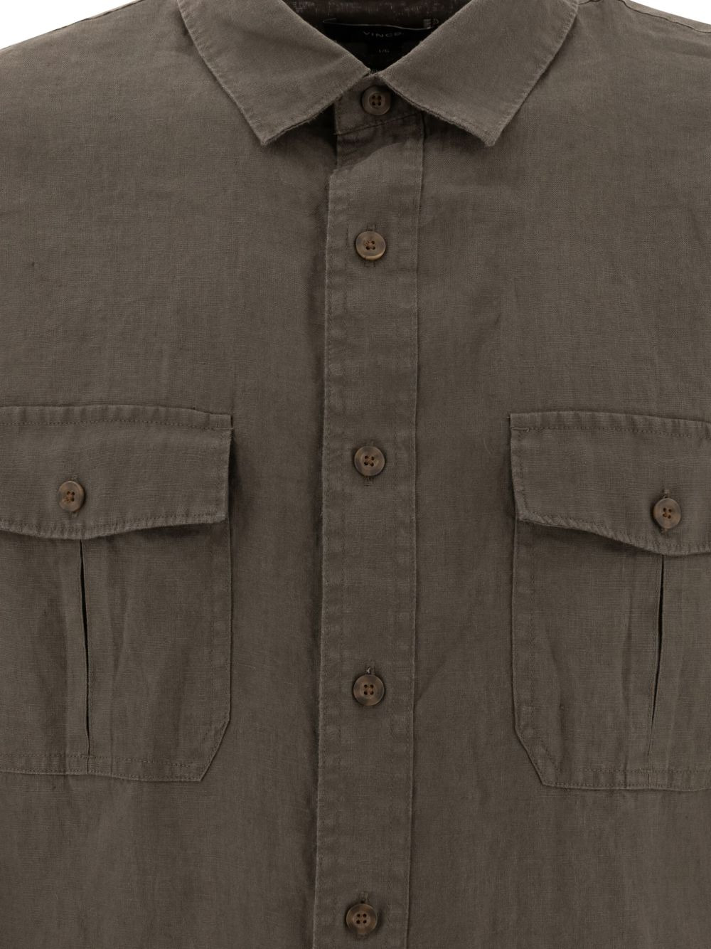 double-pocket linen shirt - 4