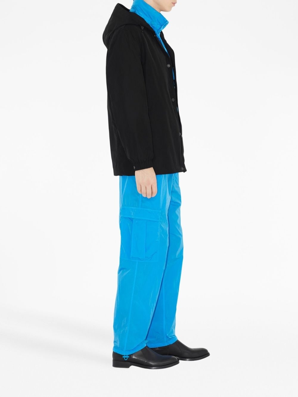 CHEST LOGO-PRINT HOODED JACKET - 2