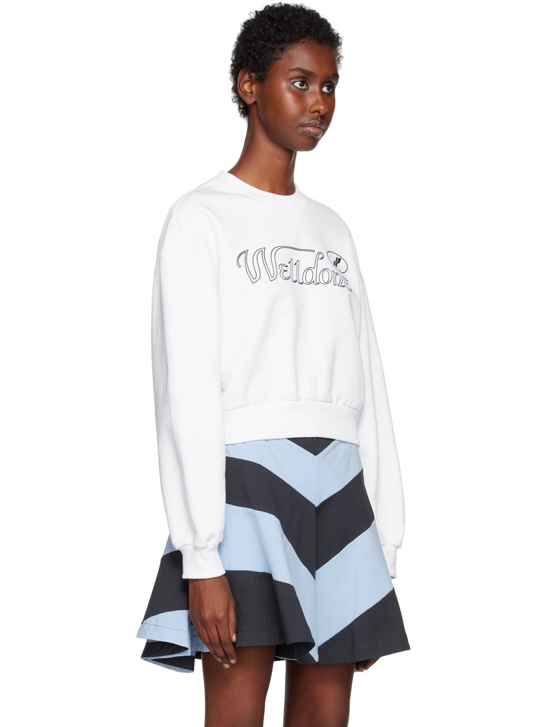 White Printed Sweatshirt - 2