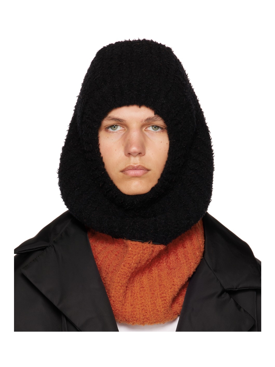 Black & Orange Oversized Balaclava - 1