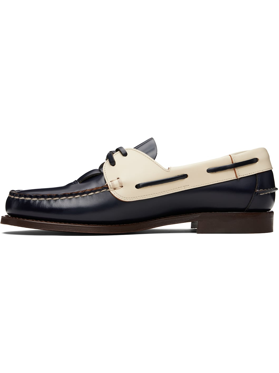 Navy & Off-White Saler Bicolor Loafers - 3