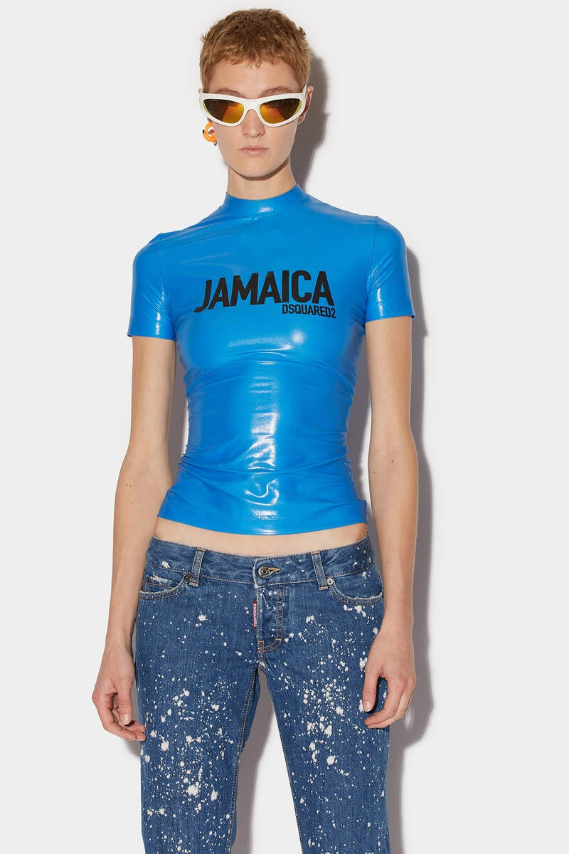 DSQUARED2 GLOSSY JAMAICA T-SHIRT | REVERSIBLE