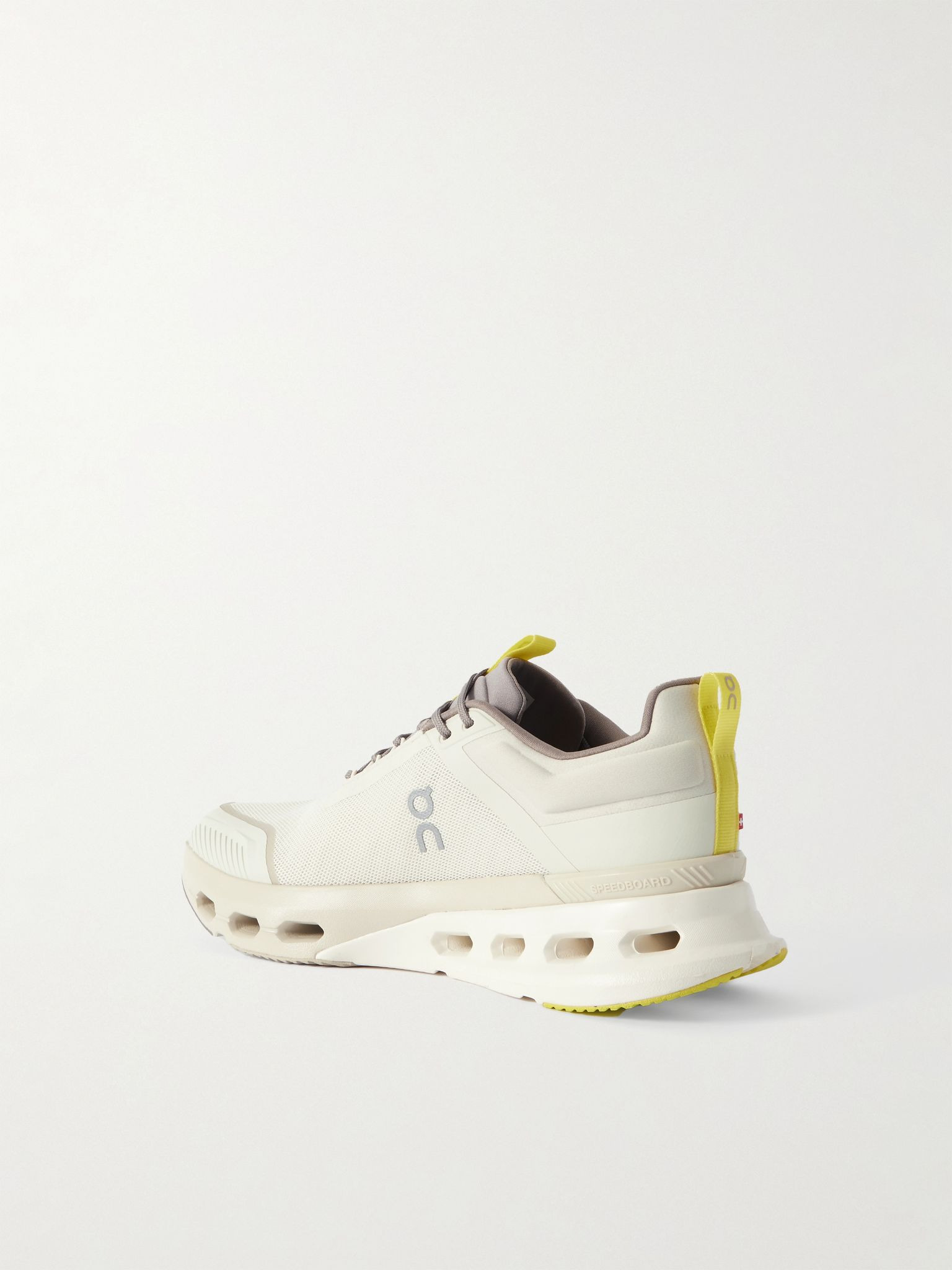 Cloudnova X Rubber-Trimmed Mesh Running Sneakers Cream - 4