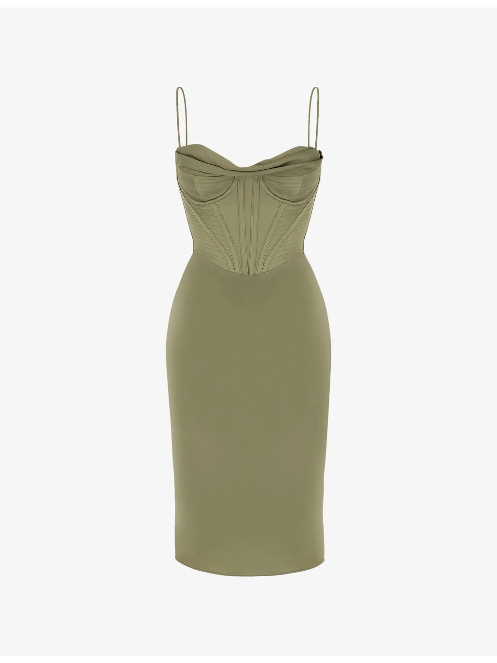 Myrna Corset Satin Dress - 1