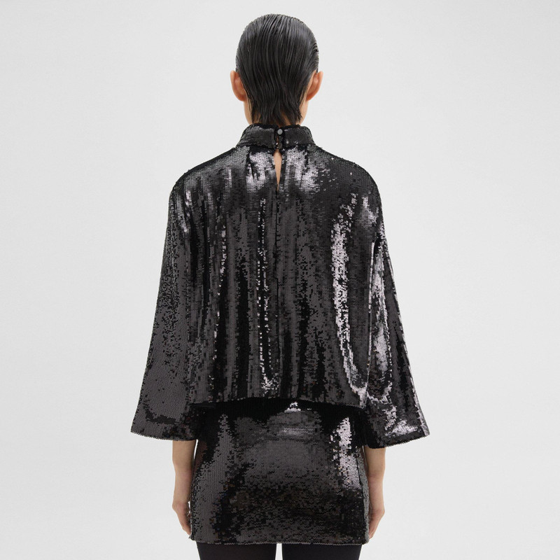Theory Roll Neck Top in Recycled Sequins outlook