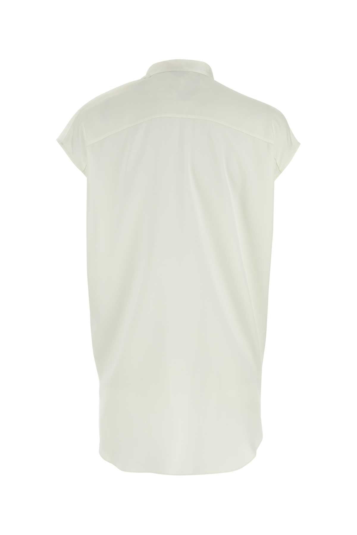 Alexander Mcqueen Women White Satin Blouse - 2