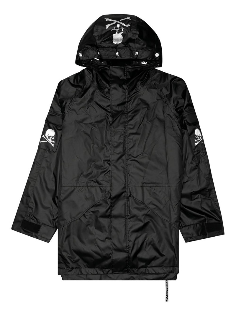 skull-print hooded windbreaker 1