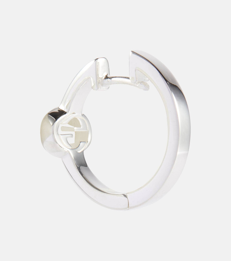 Interlocking G sterling silver hoop earrings 5