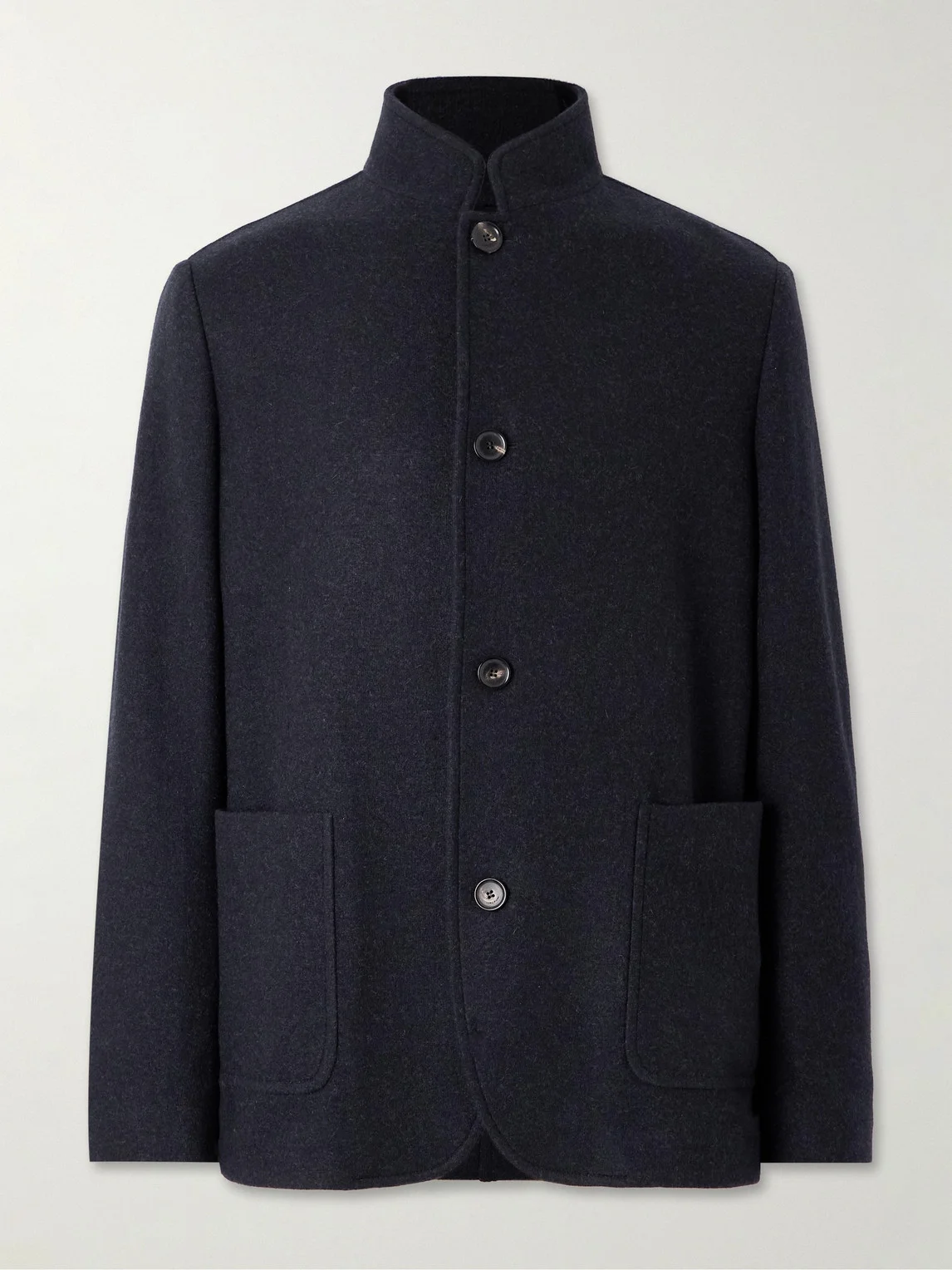 Spagna Nehru-Collar Unstructured Cashmere-Blend Jersey Suit Jacket - 1