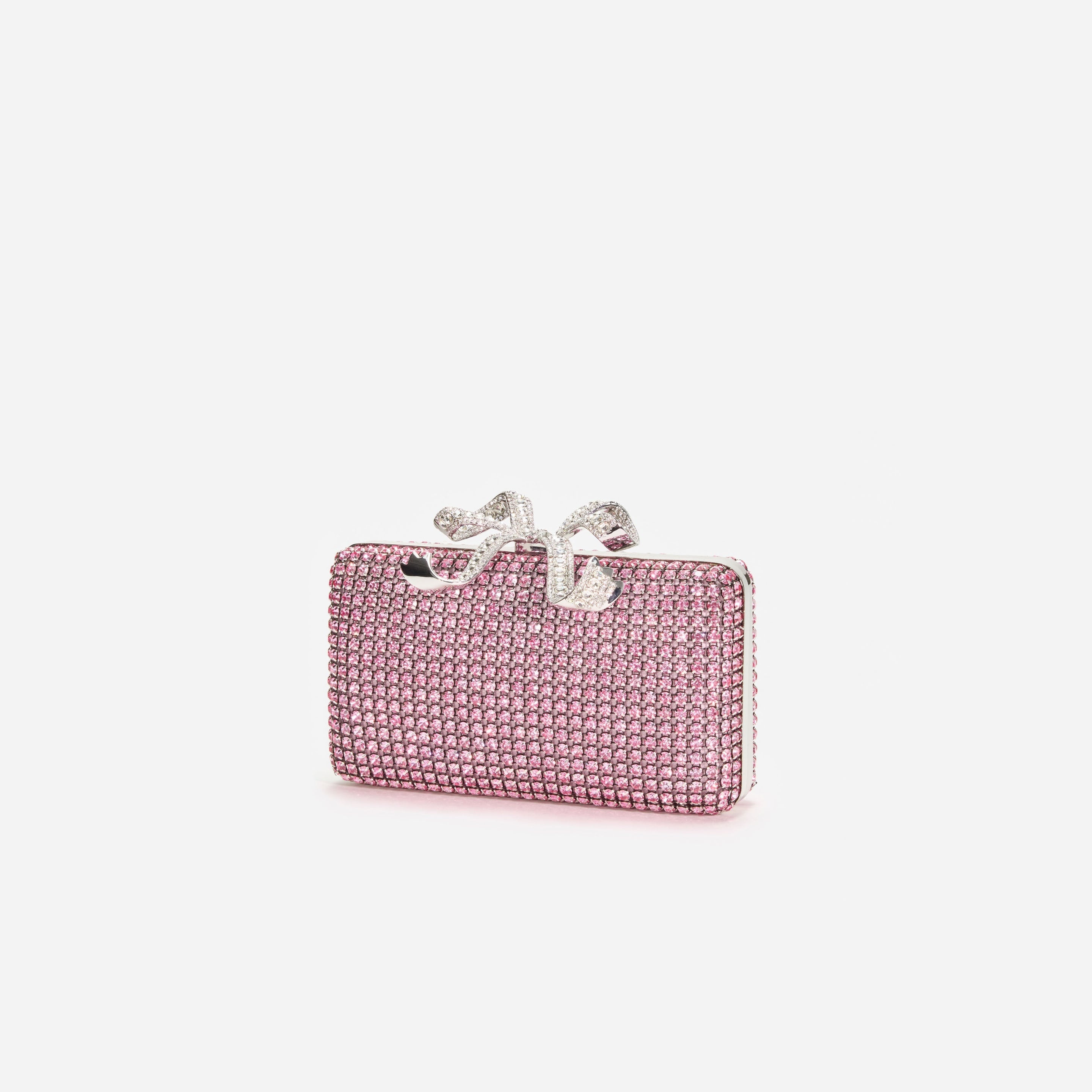 Pink Crystal Box Clutch - 2