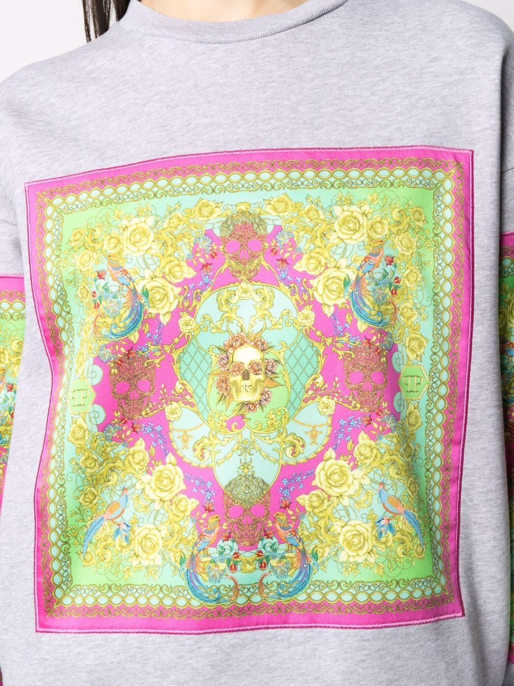 New Baroque print sweatshirt - 5