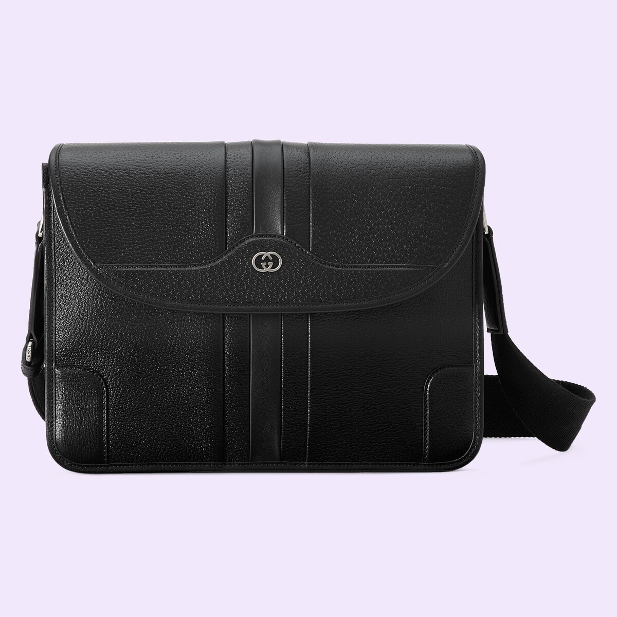 Crossbody messenger bag with Interlocking G - 1
