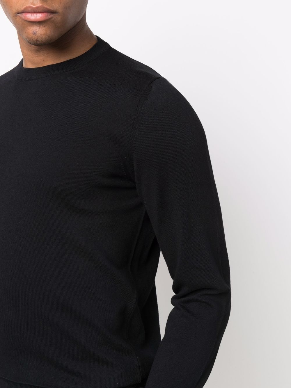 fine-knit cotton jumper - 7