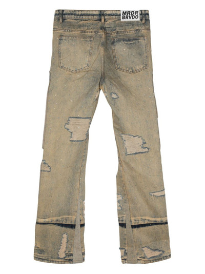 WHO DECIDES WAR Unfurled distressed-finish jeans outlook
